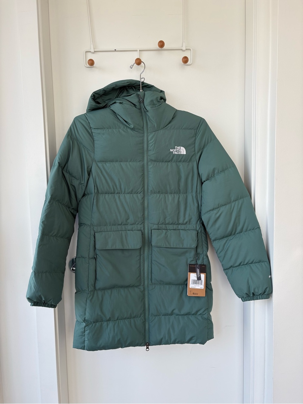 NEW North Face Gotham Parka 550 Down Fill Size Small - Green